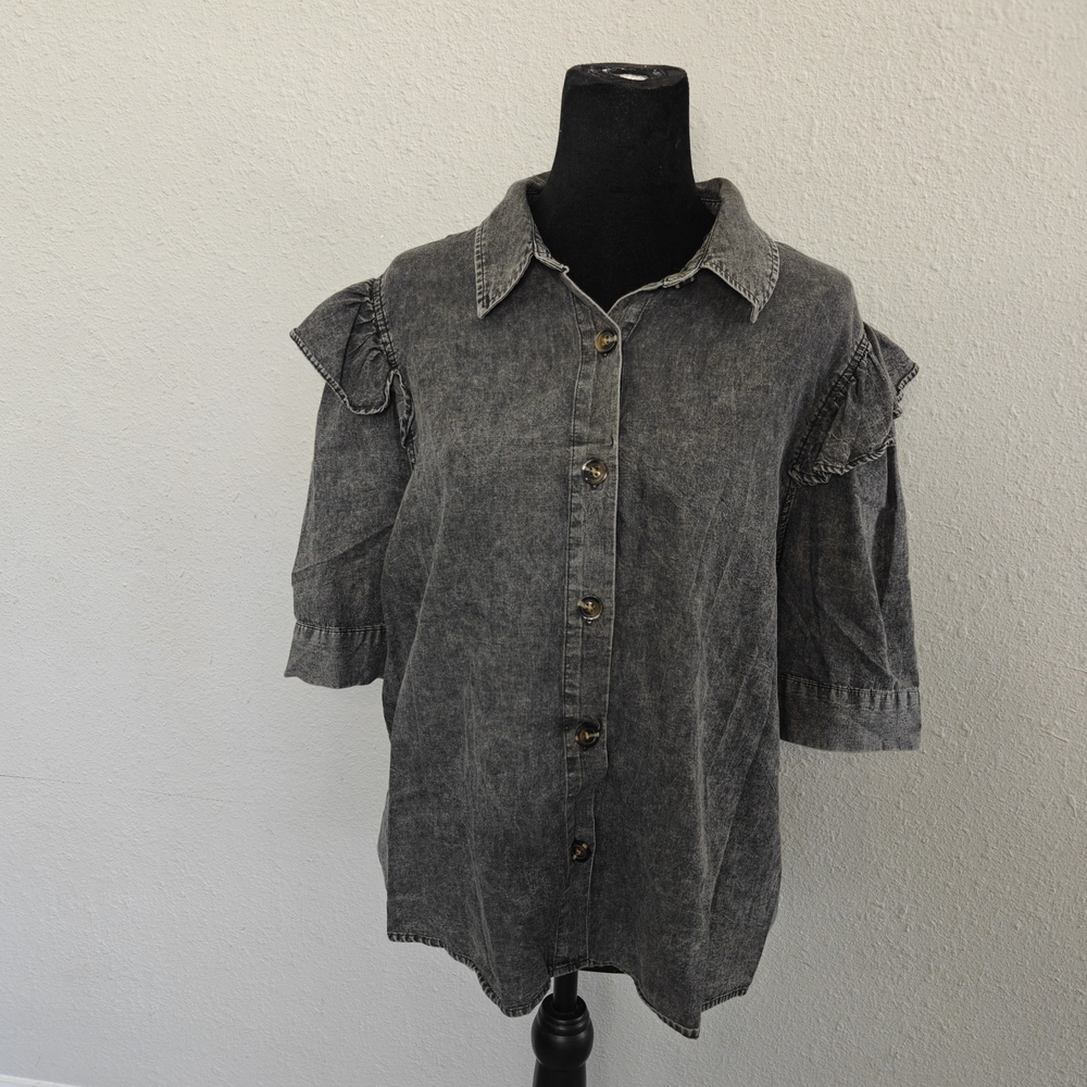 Who What Wear Charcoal Denim Jacket